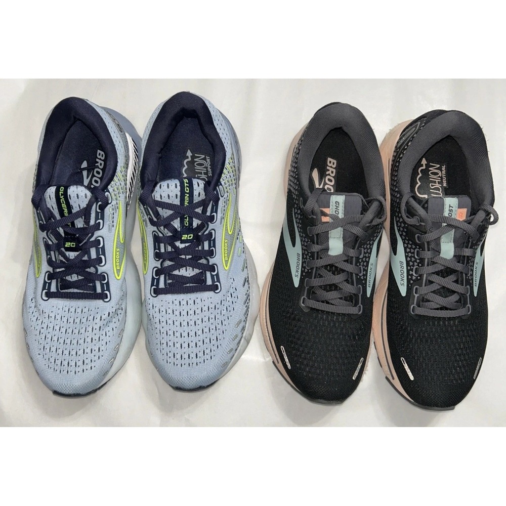 Brooks Glycerin 20 Nightlife Running & Ghost 14 Shoes Women's Size 8.5